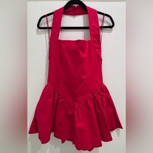 Luxxel Red Halter Mini Dress